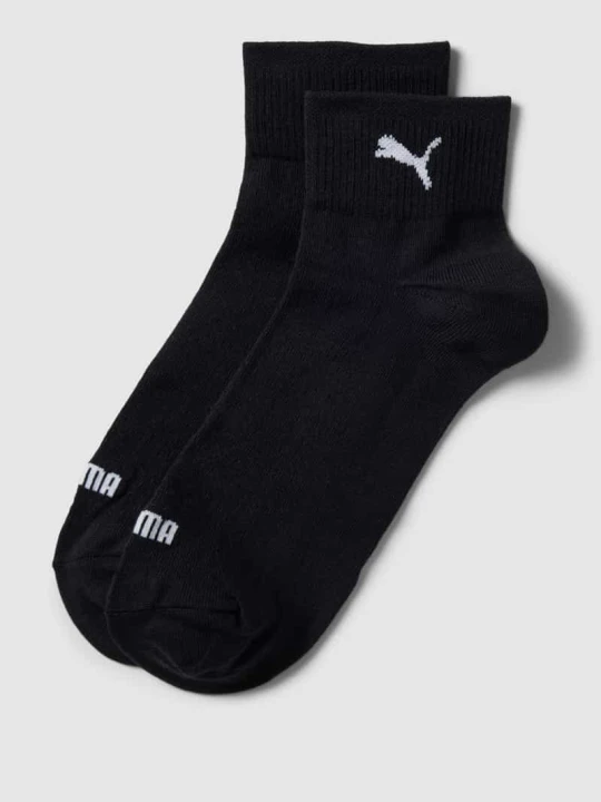 Zdjęcie produktu Skarpety z nadrukiem z logo w zestawie 2 szt. Puma Czarny