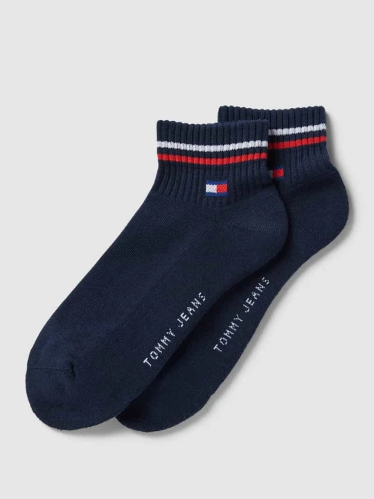Zdjęcie produktu Skarpety do sneakersów z nadrukiem z logo w zestaw 2 szt. Tommy Hilfiger Granatowy