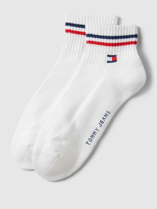 Zdjęcie produktu Skarpety do sneakersów z nadrukiem z logo w zestaw 2 szt. Tommy Hilfiger Biały