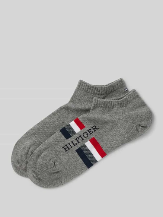 Zdjęcie produktu Skarpety do sneakersów z detalem z logo w zestaw 2 szt. Tommy Hilfiger Średnioszary melanż
