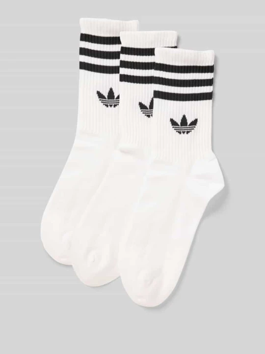 Zdjęcie produktu Skarpety z nadrukiem z logo w zestawie 3 szt. adidas Originals Biały