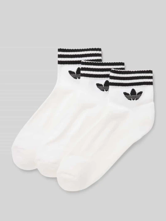 Zdjęcie produktu Skarpety do sneakersów z nadrukiem z logo w zestawie 3 szt. adidas Originals Biały