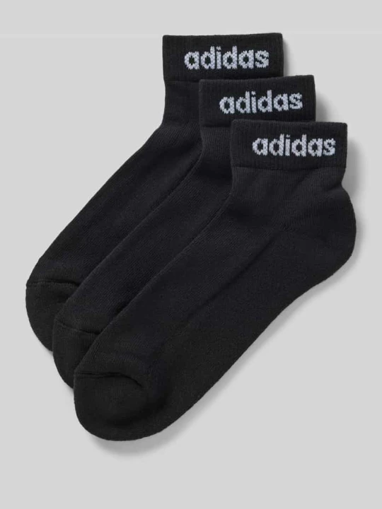 Zdjęcie produktu Skarpety z nadrukiem z logo w zestawie 3 szt. Adidas Czarny