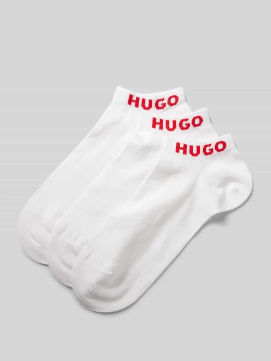 Zdjęcie produktu Skarpety z nadrukiem z logo w zestawie 3 szt. Hugo Biały