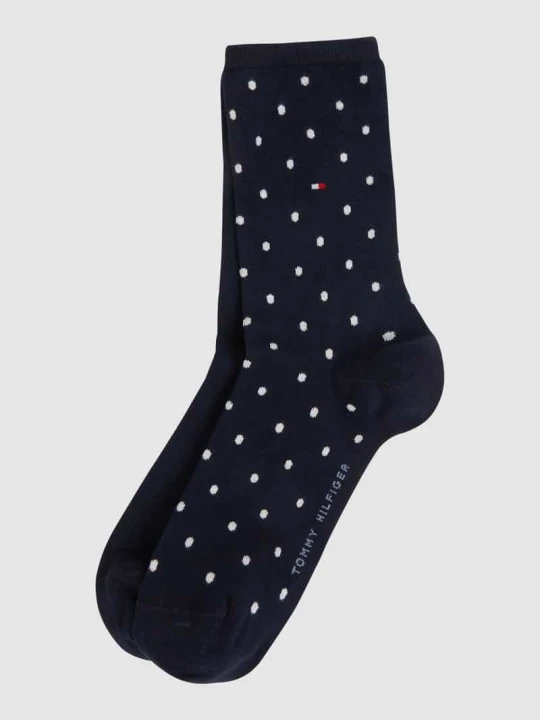 Zdjęcie produktu Skarpety z nadrukiem z logo w zestawie 3 szt. Tommy Hilfiger Granatowy