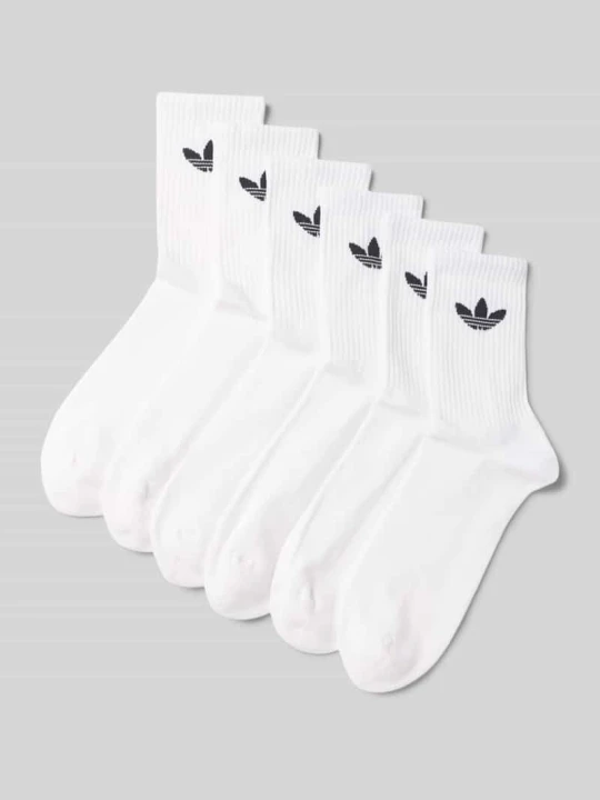 Zdjęcie produktu Skarpety z nadrukiem z logo w zestawie 6 szt. adidas Originals Biały