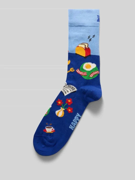 Zdjęcie produktu Skarpety z nadrukiem z motywem na całej powierzchni Happy Socks Granatowy