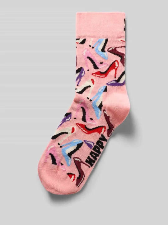 Zdjęcie produktu Skarpety z nadrukiem z motywem na całej powierzchni Happy Socks Różowy