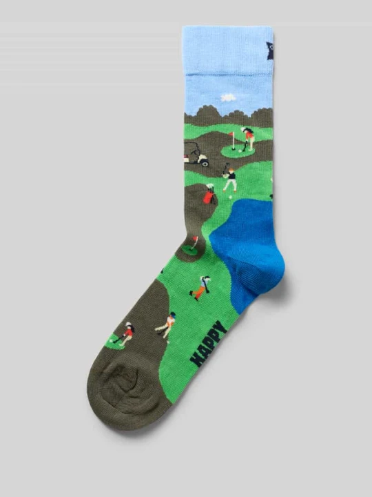 Zdjęcie produktu Skarpety z nadrukiem z motywem na całej powierzchni Happy Socks Zielony