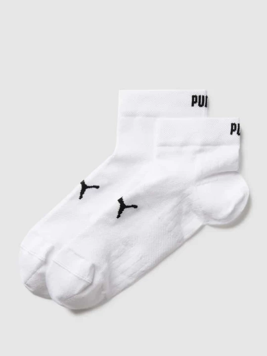 Zdjęcie produktu Skarpety z wplecionymi detale z logo w zestaw 2 szt. model 'Quarter' Puma Biały