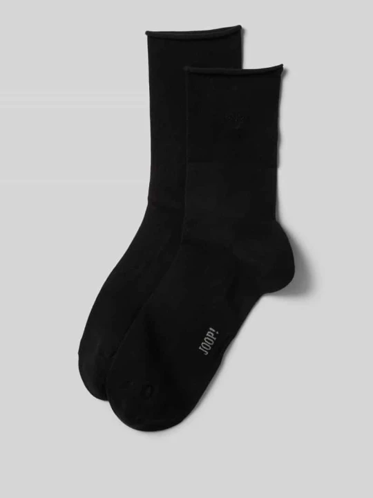 Zdjęcie produktu Skarpety damskie JOOP! Collection; Mieszanka bawełny z dodatkiem streczu; Dopasowany krój; Wyhaftowane logo; Nadruk z logo Czarny