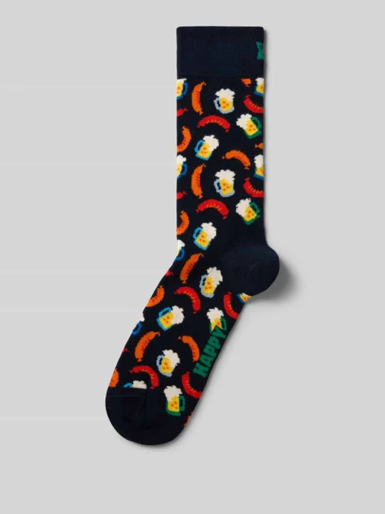 Zdjęcie produktu Skarpety z wyhaftowanym logo Model 'Beer and Sausage' Happy Socks Granatowy