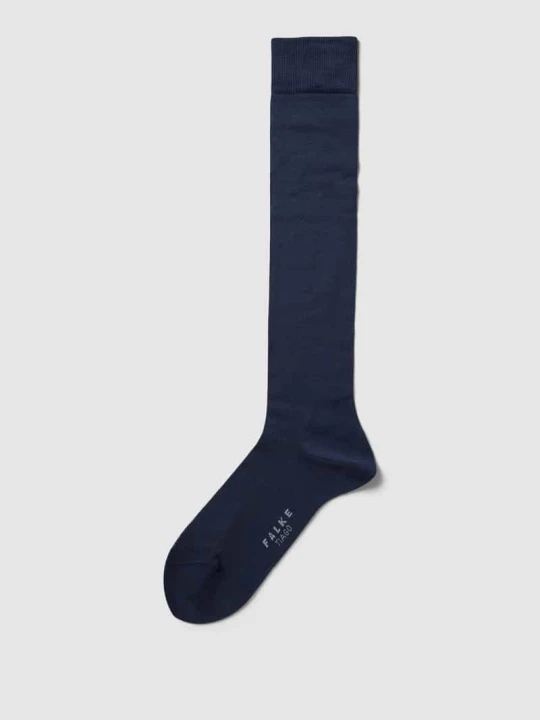 Zdjęcie produktu Podkolanówki z wyhaftowanym logo model 'Tiago' Falke Ciemnoniebieski