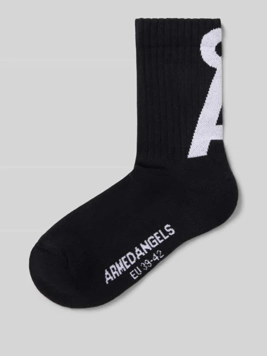 Zdjęcie produktu Skarpety z wyhaftowanym logo 'SAAMUS' ARMEDANGELS Czarny