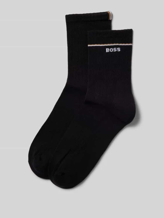 Zdjęcie produktu Skarpety z wyhaftowanym logo w zestawie 2 szt. model ‘Iconic’ Boss Czarny