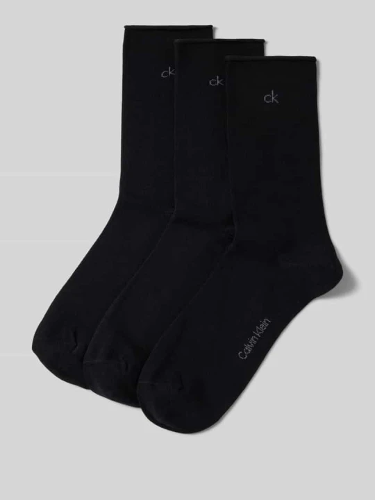 Zdjęcie produktu Skarpety z wyhaftowanym logo w zestawie 3 szt. Calvin Klein Czarny