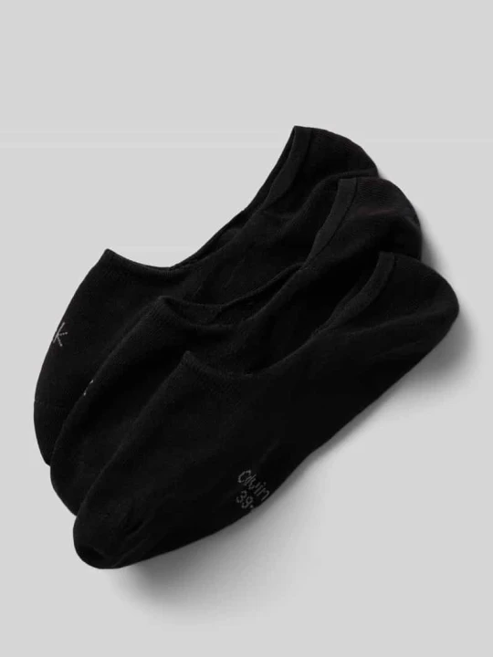 Zdjęcie produktu Stopki z wyhaftowanym logo Model 'Footie' w Zestaw 3 szt. Calvin Klein Czarny