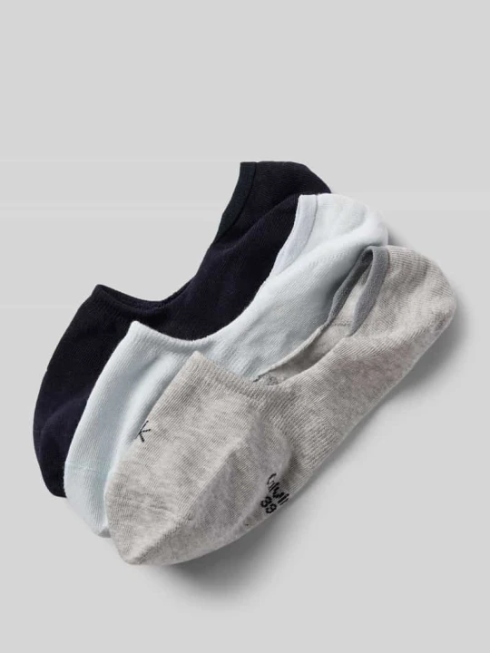 Zdjęcie produktu Stopki z wyhaftowanym logo Model 'Footie' w Zestaw 3 szt. Calvin Klein Jasnoniebieski
