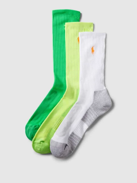 Zdjęcie produktu Skarpety z wyhaftowanym logo w zestawie 3 szt. Polo Ralph Lauren Neonowy zielony