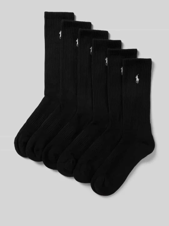 Zdjęcie produktu Skarpety z wyhaftowanym logo w zestawie 6 szt. Polo Ralph Lauren Czarny