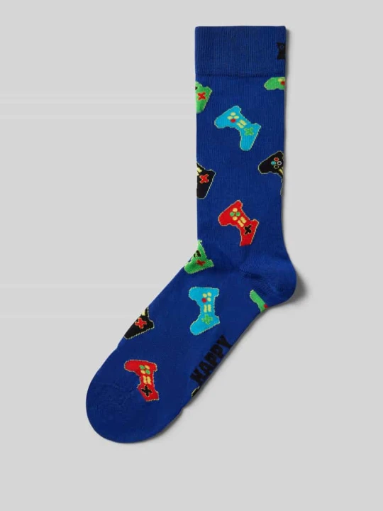 Zdjęcie produktu Skarpety z wyhaftowanym motywem model ‘CONTROLLER’ Happy Socks Królewski niebieski