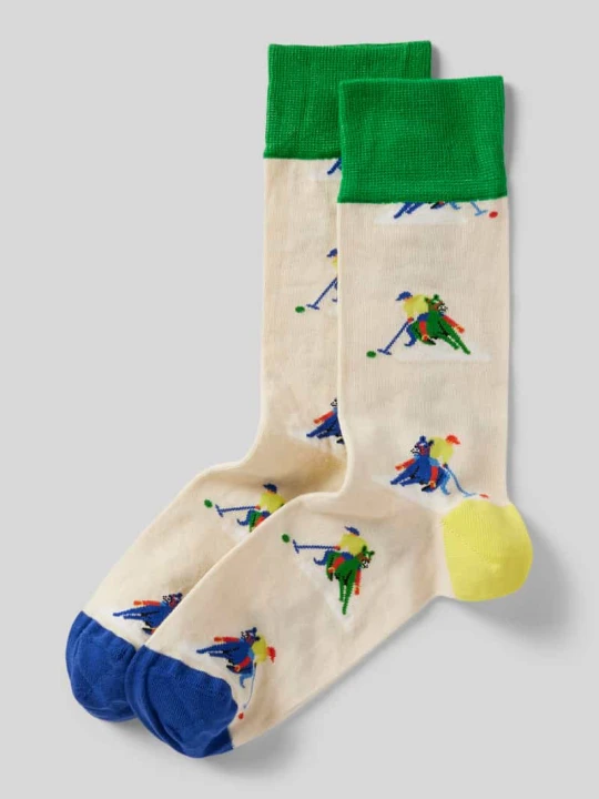 Zdjęcie produktu Skarpety z wyhaftowanym motywem model ‘Falling For Fall’ DillySocks Beżowy