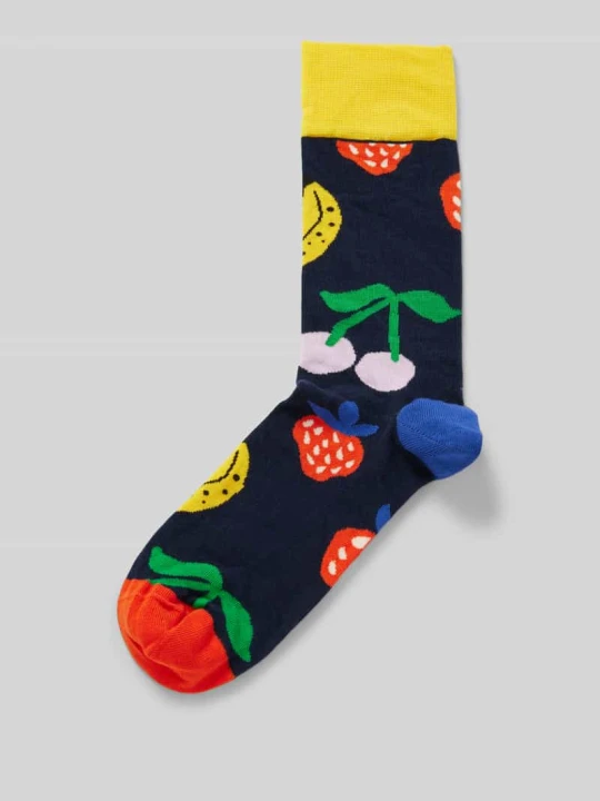 Zdjęcie produktu Skarpety z wyhaftowanym motywem model ‘Fruit Of The Boom’ DillySocks Granatowy