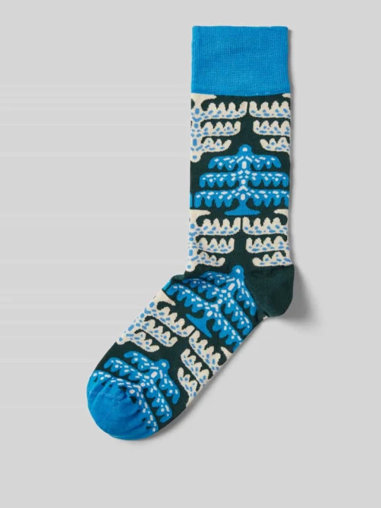 Zdjęcie produktu Skarpety z wyhaftowanym motywem model ‘Icy Pine’ DillySocks Jasnoturkusowy