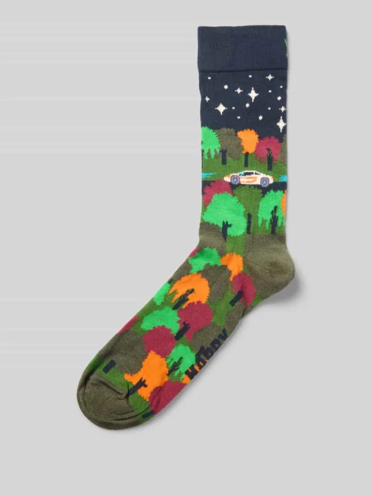 Zdjęcie produktu Skarpety z wyhaftowanym motywem model ‘Night Driving’ Happy Socks Granatowy