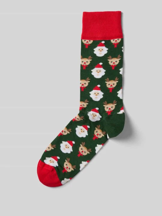 Zdjęcie produktu Skarpety z wyhaftowanym motywem model ‘Rudolph in the Forest’ DillySocks Czarny