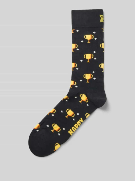 Zdjęcie produktu Skarpety z wyhaftowanym motywem model ‘YOU WIN’ Happy Socks Czarny