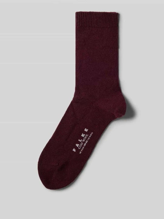 Zdjęcie produktu Skarpety z wysokiej jakości mieszanki wełny i kaszmiru model ‘COSY WOOL’ Falke Bordowy