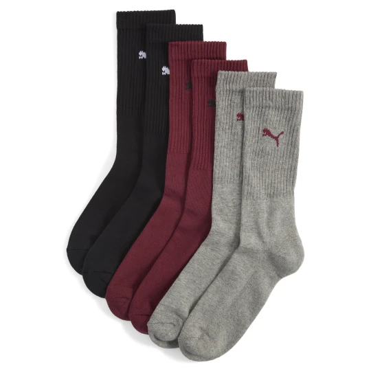 Zdjęcie produktu Skarpety za kostkę PUMA Unisex w paski — trójpak, Odzież, Czerwony