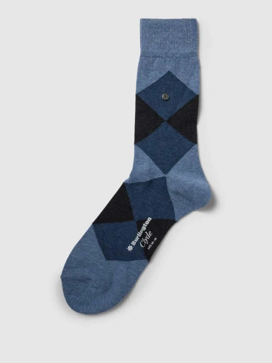 Zdjęcie produktu Skarpety ze wzorem na całej powierzchni model ‘Clyde’ Burlington Jeansowy niebieski