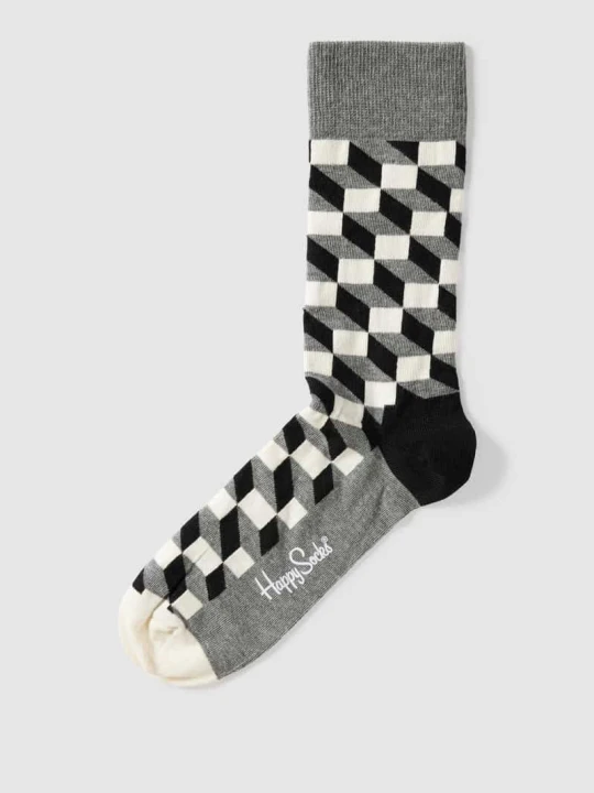 Zdjęcie produktu Skarpety ze wzorem na całej powierzchni model ‘FILLED OPTIC’ Happy Socks Czarny