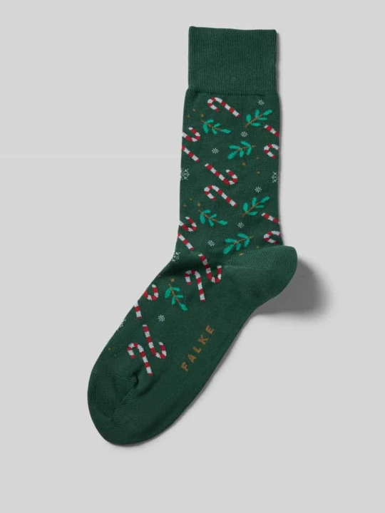 Zdjęcie produktu Skarpety ze wzorem na całej powierzchni model ‘Gifts Blizzard’ Falke Zielony