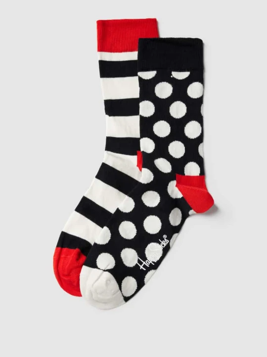 Zdjęcie produktu Skarpety ze wzorem na całej powierzchni w zestawie 2 szt. model ‘Big Dot’ Happy Socks Granatowy