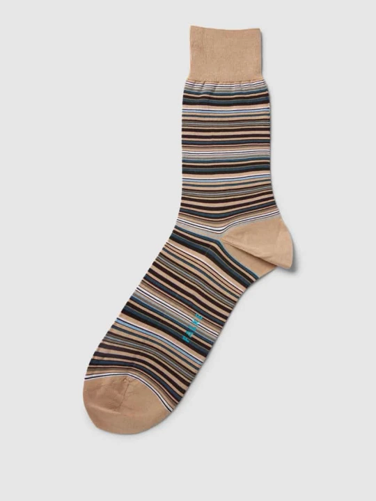 Zdjęcie produktu Skarpety ze wzorem w paski model ‘MICROBLOCK SOCK’ Falke Beżowy