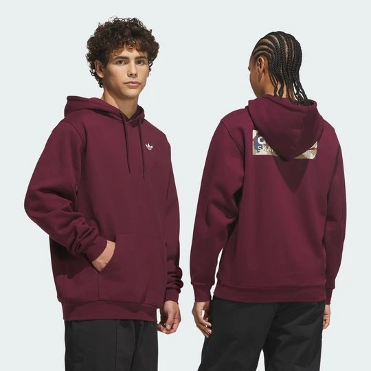 Zdjęcie produktu SKATEBOARDINGOWA BLUZA Z KAPTUREM I LOGO Adidas bordowy