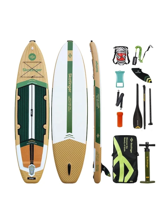 Zdjęcie produktu Skatinger deska do pływania z akcesoriami SUP 335 x 84 x 15 cm (11') zielony