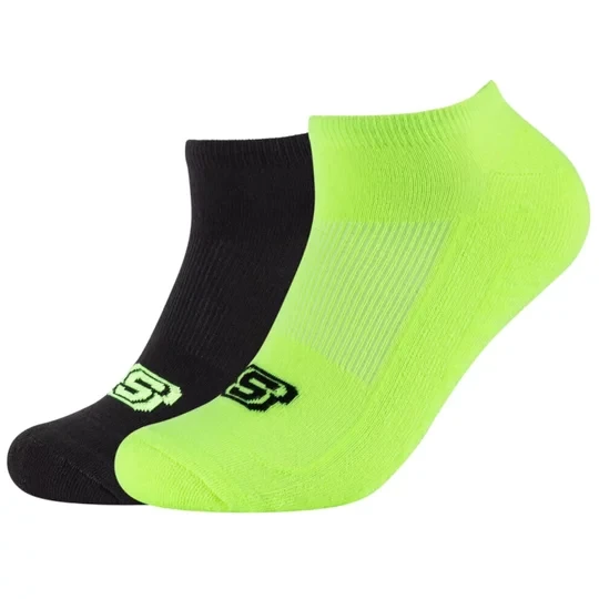 Zdjęcie produktu Skechers 2PPK Basic Cushioned Sneaker Socks SK43024-0201, Unisex, Zielone, skarpetki, bawełna, rozmiar: 35-38
