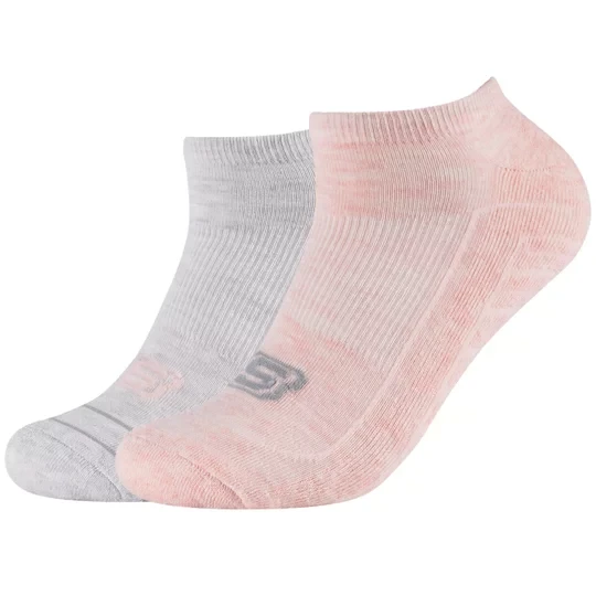 Zdjęcie produktu Skechers 2PPK Basic Cushioned Sneaker Socks SK43024-4281, Unisex, Szare, skarpetki, bawełna, rozmiar: 35-38