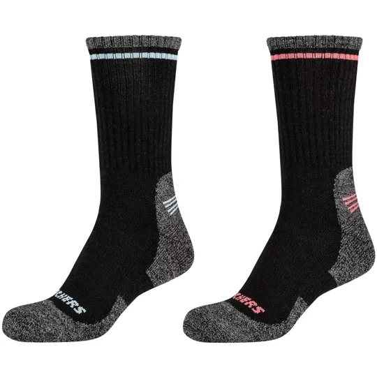Zdjęcie produktu Skechers 2PPK Women Trail Wool Socks SK41105-9999, Damskie, Różowe, skarpetki, wełna, rozmiar: 39-42