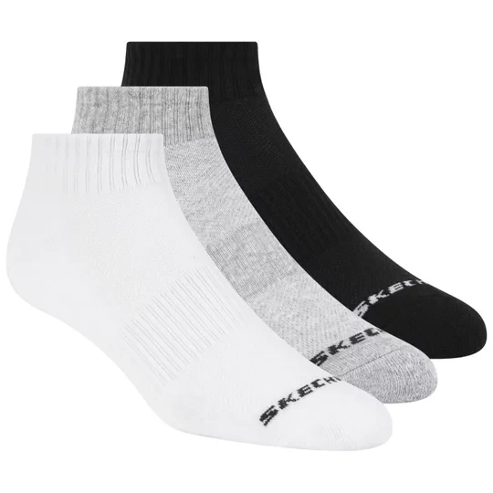 Zdjęcie produktu Skechers 3pk Unisex Terry Qtr Crew S111035-107, Unisex, Białe, skarpetki, poliester, rozmiar: 43-46