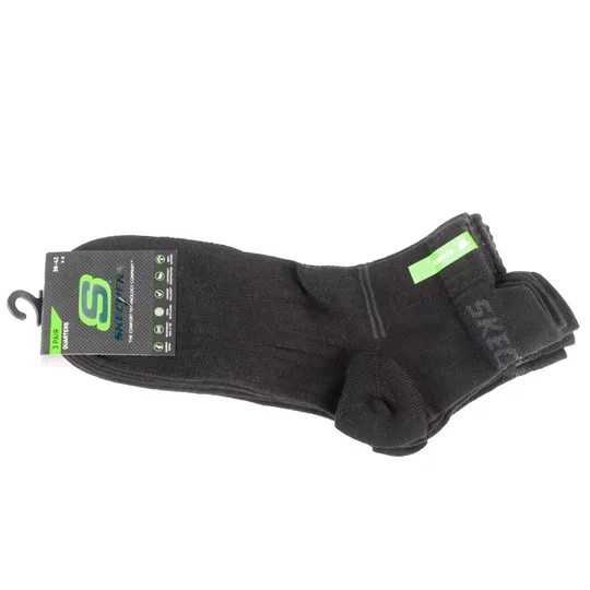 Zdjęcie produktu Skechers 3PPK Bamboo Mesh Quarter Socks SK42056-9999, Unisex, Czarne, skarpetki, wiskoza, rozmiar: 35-38