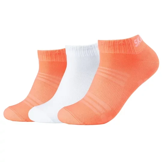 Zdjęcie produktu Skechers 3PPK Mesh Ventilation Socks SK43022-0310, Unisex, Pomarańczowe, skarpetki, bawełna, rozmiar: 35-38