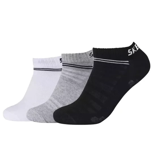 Zdjęcie produktu Skechers 3PPK Mesh Ventilation Socks SK43022-9996, Unisex, Białe, skarpetki, bawełna, rozmiar: 35-38