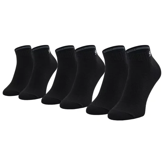 Zdjęcie produktu Skechers 3PPK Mesh Ventilation Socks SK43022-9999, Unisex, Czarne, skarpetki, bawełna, rozmiar: 35-38