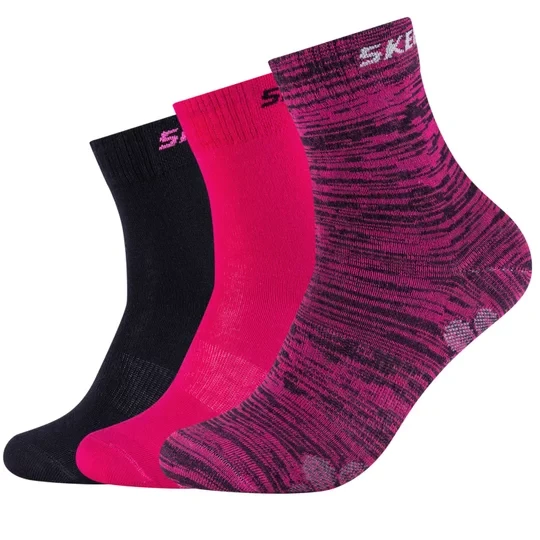Zdjęcie produktu Skechers 3PPK Wm Mesh Ventilation Socks SK41053-0401, Dla dziewczynki, Różowe, skarpetki, bawełna, rozmiar: 27-30