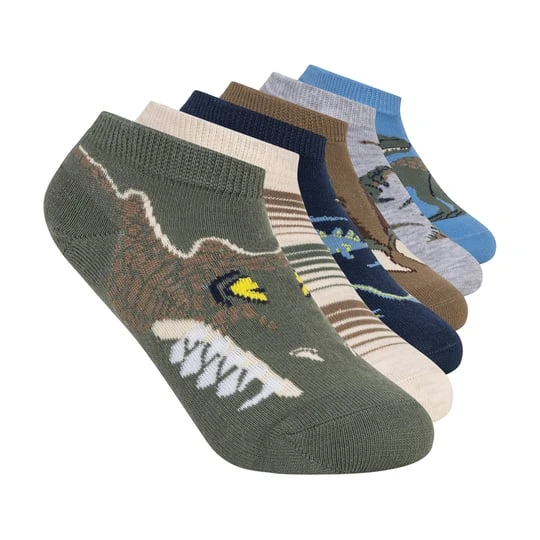 Zdjęcie produktu Skechers 6 Pack Boys' Dino skarpety - Oliwkowy